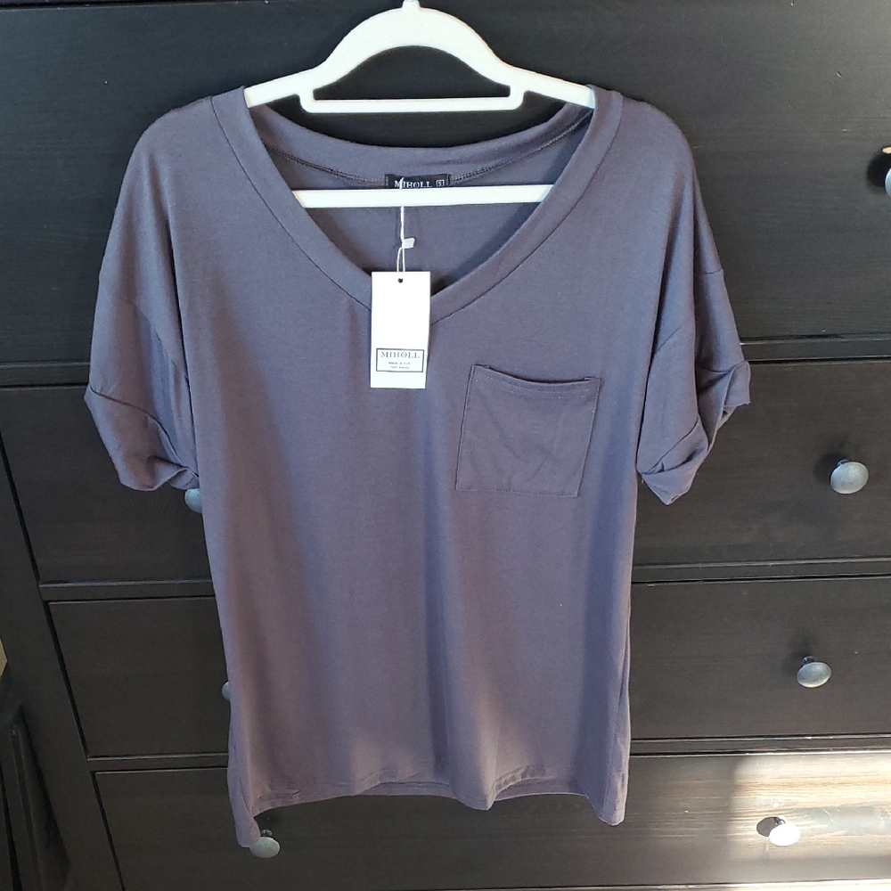 NWT Casual Charcoal V-Neck